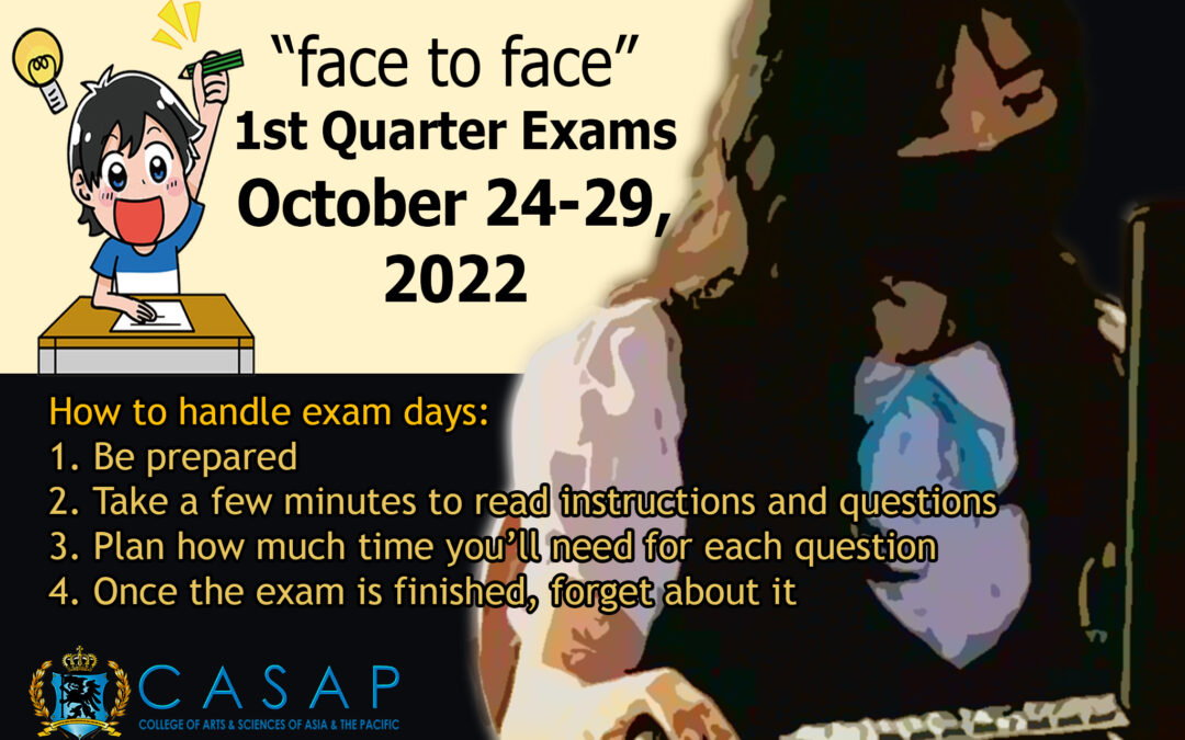 Face to Face 1st Quarter Exams